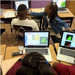 students programming ViMAP-Ants models