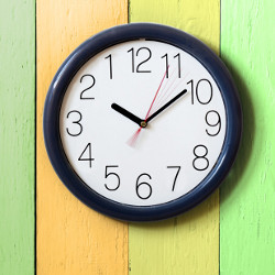 clock with misordered numbers, illustration