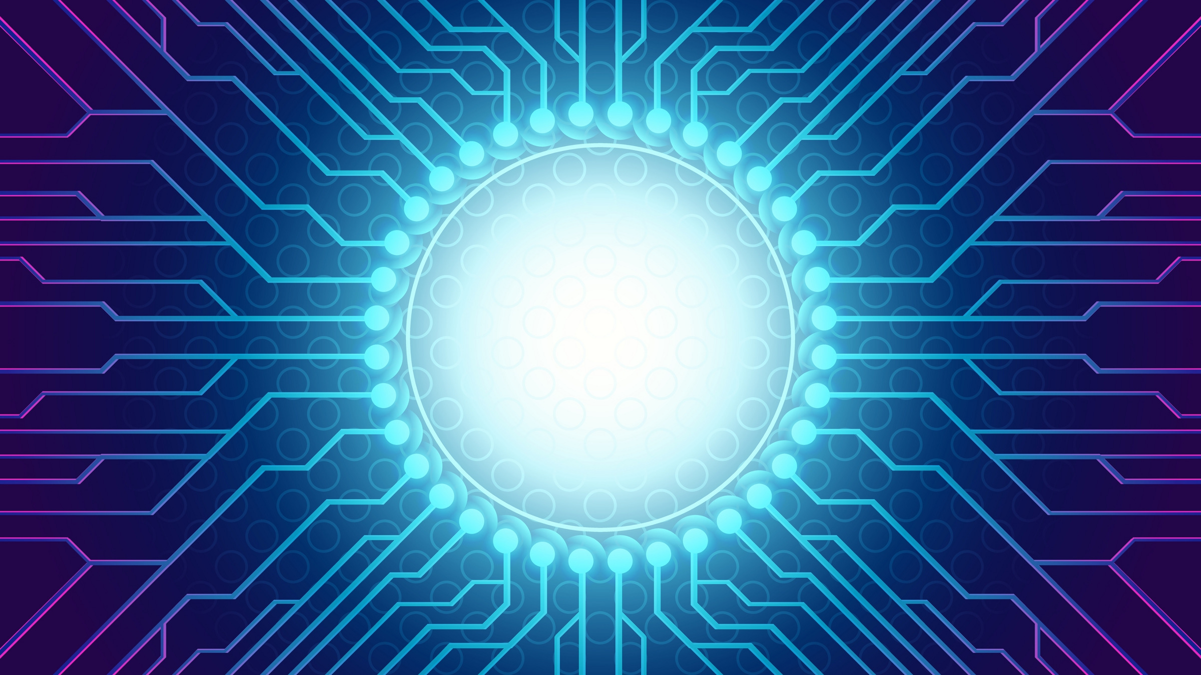 circuit traces in abstract tech background