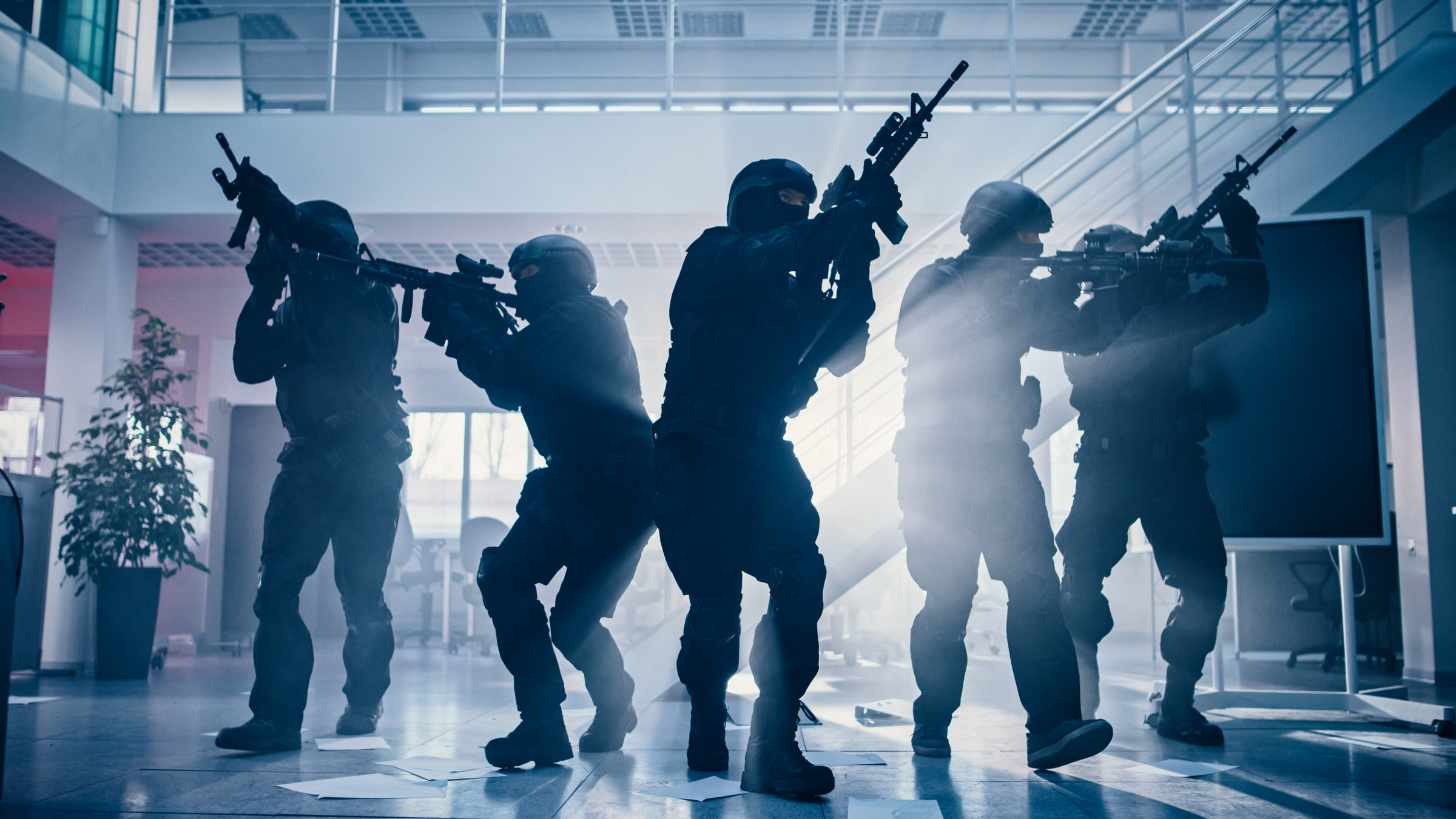 masked SWAT team